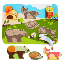  Lucy & Leo erdei állatok fa puzzle - 7 darabos puzzle, kirakós