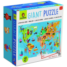 Ludattica Obří podlahové puzzle Mapa světa, 48 dílků puzzle, kirakós