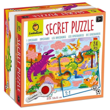 Ludattica Secret Puzzle Dinoszauruszok + nagyító, 24 darabos puzzle, kirakós