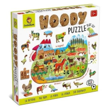 Ludattica Woody Farm, wooden puzzle, 48 pieces (22167) puzzle, kirakós