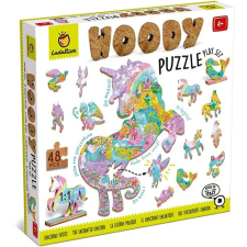 Ludattica Woody Jednorožci, dřevěné puzzle, 48 dílků puzzle, kirakós