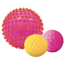 LUDI - 3 darabos szenzoros labdakészlet - pink készségfejlesztő