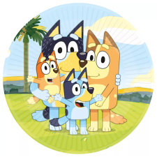 Ludo Studio Bluey Joke papírtányér 8 DARABOS, 23 cm Nr1 party kellék