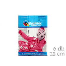  Lufi Baby lábnyom rózsaszín 6db 28cm party kellék