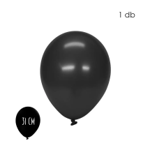  Lufi, fekete metál színű, 31 cm (1db) party kellék
