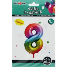  Lufi fólia színes 8 évszámos 122cm 613193 party kellék