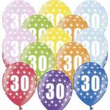 Lufi, nagy csomag, évszámos (30), metál, 50 db/cs/vegyes színekben party kellék
