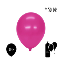  Lufi, pink metál színű, 31 cm (50db) party kellék