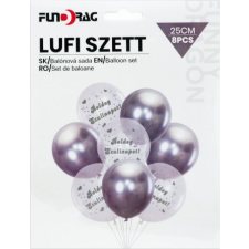  Lufi szett Boldog Szülinapot 8db 25cm 626462 party kellék