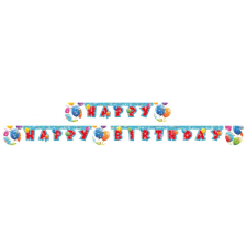 Lufis Sparkling Balloons, Lufis Happy Birthday felirat 200 cm party kellék