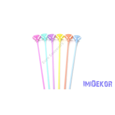  Lufitartó + pálca 40 cm színes 100db/cs - Barack dekorációs kellék