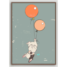  Lufival elszálló bulldog fali kép - 15x20 cm grafika, keretezett kép