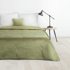 Luiz4 bársony ágytakaró pálmalevél mintával Világoszöld 170x210 cm lakástextília