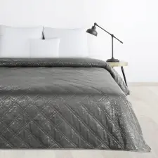  Luiz bársony ágytakaró fényes mintával Acélszürke 220x240 cm lakástextília