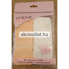 Lukasi Kozmetikai szivacs 12 db-os téglalap alakú bézs fehér smink kiegészítő