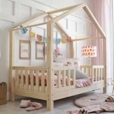 Luloo Duo Natúr Házikó Gyerekágy (90x190 Cm) gyermekágy