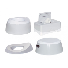 Luma toalett szett (bili, wc-szűkítő, fellépő, nedves törlőkendő tartó) - Light grey bili