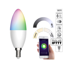Lumi Okos világítás Smart Luminea Home Control WLAN RGB fehér és színes izzó 5,59W E14 színváltós lámpa izzó