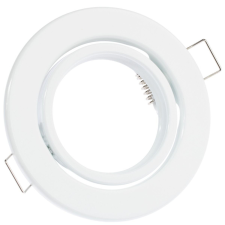 LUMILED AURELI süllyesztett, mozgatható, kerek halogén lámpatest, fehér lemez, MR16 GU10 világítás