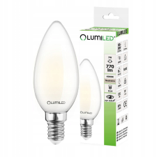 LUMILED E14 B35 LED izzó 7W = 60W 770lm 4000K semleges 360° LUMILED izzószál izzó