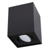 LUMILED Felületre szerelhető halogén spotlámpa, mozgatható lámpatest, AMAT-L GU10, négyzet alakú, fekete, 115 mm, LUMILED