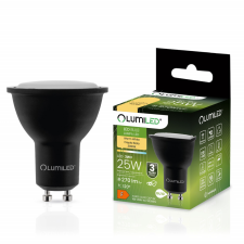 LUMILED GU10 LED izzó 3W = 25W 270lm 3000K Meleg 120° Fekete LUMILED izzó