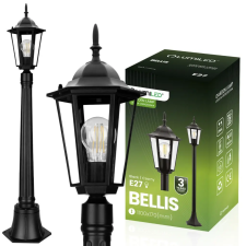LUMILED Kültéri Kerti Lámpa E27 OSZLOPLÁMPA 1M Fekete BELLIS LUMILED kültéri világítás