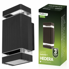 LUMILED Lampa Ogrodowa Kinkiet Elewacyjny góra dół GU10 Czarny HEDERA LUMILED kültéri világítás