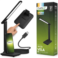 LUMILED Lampka Biurkowa LED Stołowa Regulowana USB 7W 300lm VELA Czarna LUMILED világítás