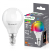 LUMILED LED izzó E14 P40 BALL 5W = 40W 450lm RGB CCT szabályozható Smart TUYA WiFi SMART SAYO LUMILED