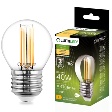 LUMILED LED izzó E27 P40 izzószál 4W = 40W 470lm 3000K meleg 360° LUMILED izzó