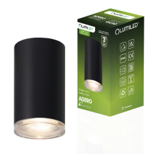 LUMILED Mennyezeti lámpa LED spotlámpa cső GU10 IP44 ADERO fekete Lumiled világítás