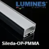 Lumines Sileda - Felületre építhető alu U profil, ellenálló PMMA opál burával