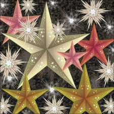 Luminous stars papírszalvéta 33x33cm, 20db-os papírárú, csomagoló és tárolóeszköz