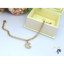  Luna antiallergén bőrbarát karlánc félhold csüngővel-18K karkötő