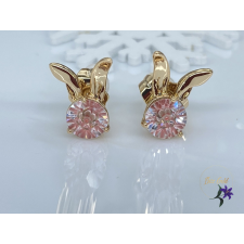  Luna antiallergén cirkon köves nyuszi fülbevaló 18K - rózsaszín fülbevaló