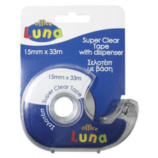 Luna Átlátszó 15mm széles ragasztószalag műanyag tépővel ragasztószalag