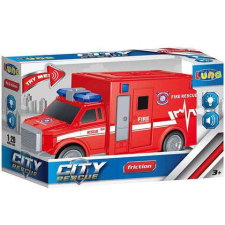 Luna City Rescue lendkerekes tűzoltósági autó fénnyel és hanggal (000621884) autópálya és játékautó