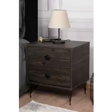  Luna Éjjeliszekrény Sötétbarna bútor