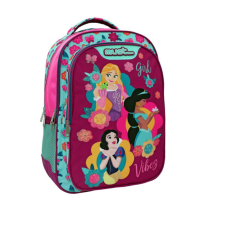Luna Must: Disney Hercegnők lekerekített ergonomikus iskolatáska, hátizsák 32x18x43cm iskolatáska