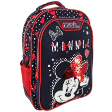 Luna Must: Minnie egeres sötétkék-piros iskolatáska, hátizsák 32x18x43cm iskolatáska