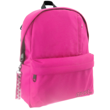 Luna Must: Pink négy rekeszes lekerekített iskolatáska, hátizsák 32x17x42cm iskolatáska