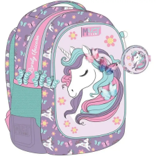 Luna : Must Team Unikornis lekerekített 3 rekeszes iskolatáska, hátizsák 32x18x43cm iskolatáska