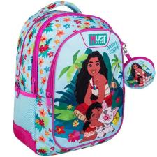 Luna : Must Team Vaiana 2 lekerekített 3 rekeszes iskolatáska, hátizsák 32x18x43cm iskolatáska