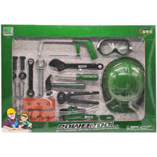 Luna PowerTool szerszámos láda munkavédelmi sisakkal fajáték