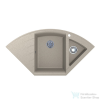 Lunart Beren 110x57,5 cm-es öntött gránit mosogató medence gyümölcsmosóval,szifon nélkül,Sand 5999123000101