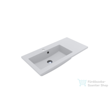 Lunart Liam 800 L 80x40 cm-es beépíthető öntöttmárvány mosdó,matt fehér 5999123001214 szaniter