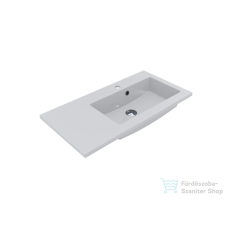 Lunart Liam 800 R 80x40 cm-es beépíthető öntöttmárvány mosdó,matt fehér 5999123001252 szaniter