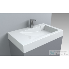 Lunart Neo 80x50 cm-es öntöttmárvány mosdó,fényes fehér 5999123005496 szaniter