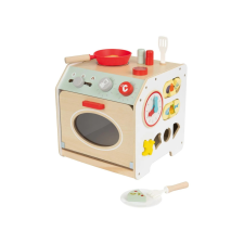 Lupilu (Playtive) Kitchen ACTIVITY CUBE Fából készült játék kocka konyha kiegészítőkkel, 12 részes konyhakészlet
